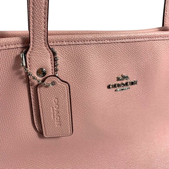 Coach Large City Zip Tote Light Ballet Pink Crossgrain Leather F58846 w/ Tag - Picture 2 of 15